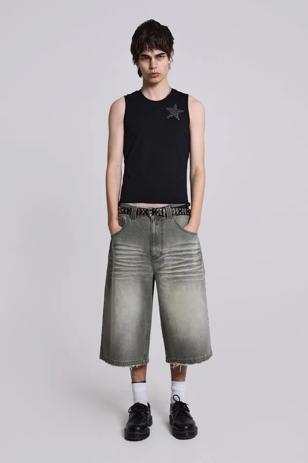 Jaded London Khaki Colossus Jorts Women Jeans