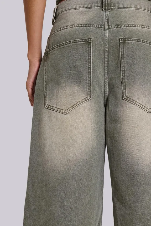 Jaded London Khaki Colossus Jorts Women Jeans