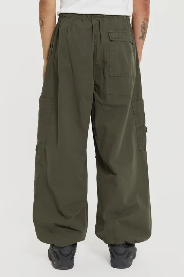 Jaded London Khaki Parachute Cargo Pants Men Parachute Pants