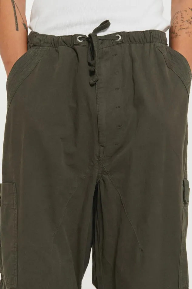 Jaded London Khaki Parachute Cargo Pants Men Parachute Pants