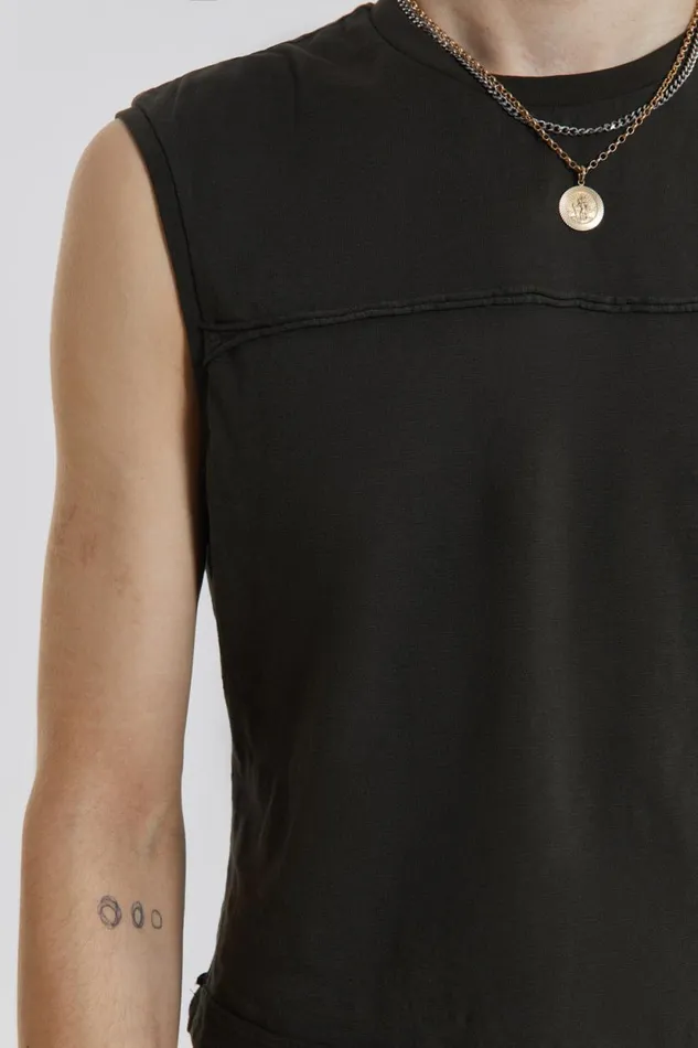 Jaded London Khaki Slub Tank Men TShirts and Vests
