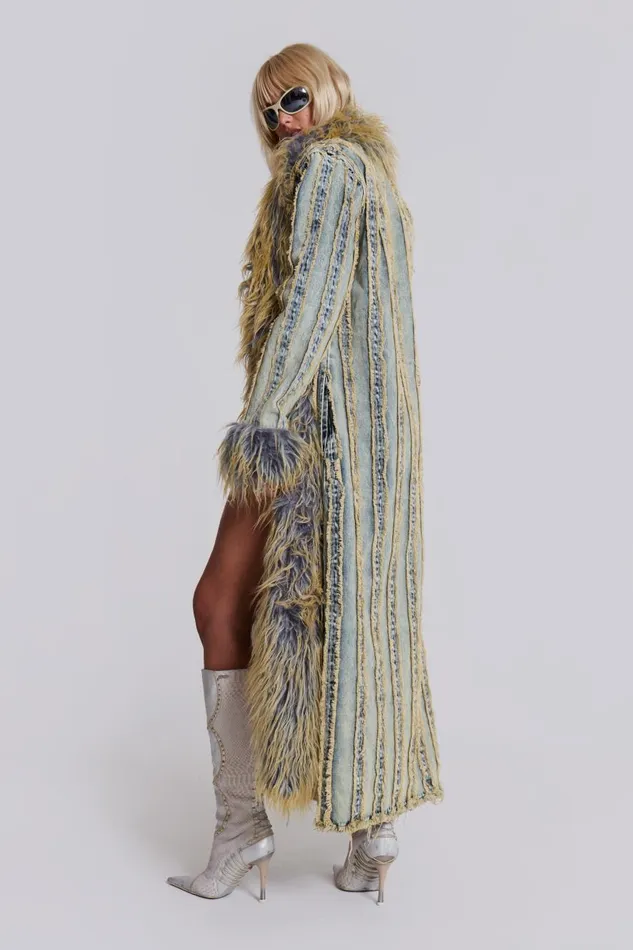 Jaded London Kiba Denim Coat Women Outerwear