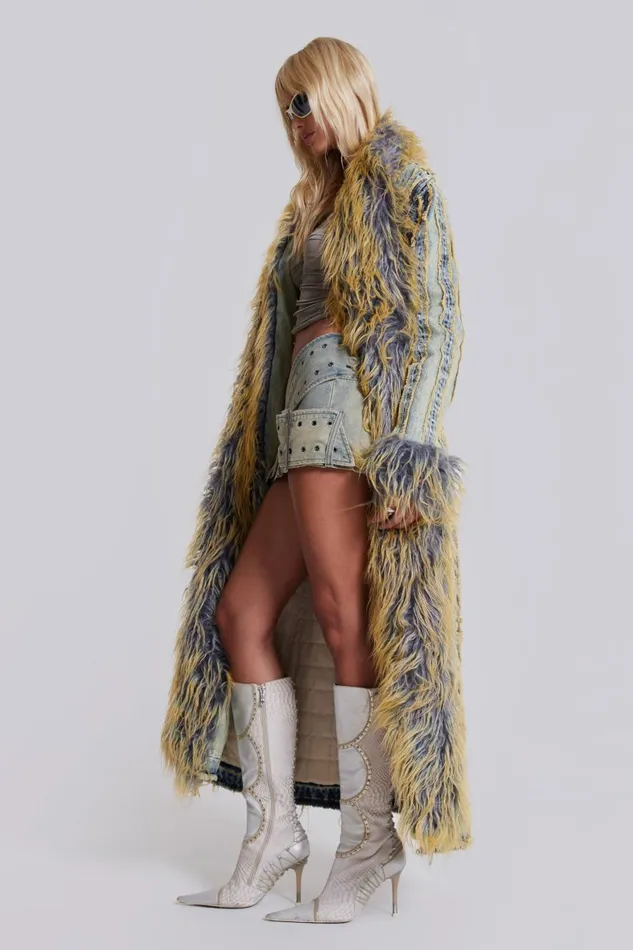Jaded London Kiba Denim Coat Women Outerwear