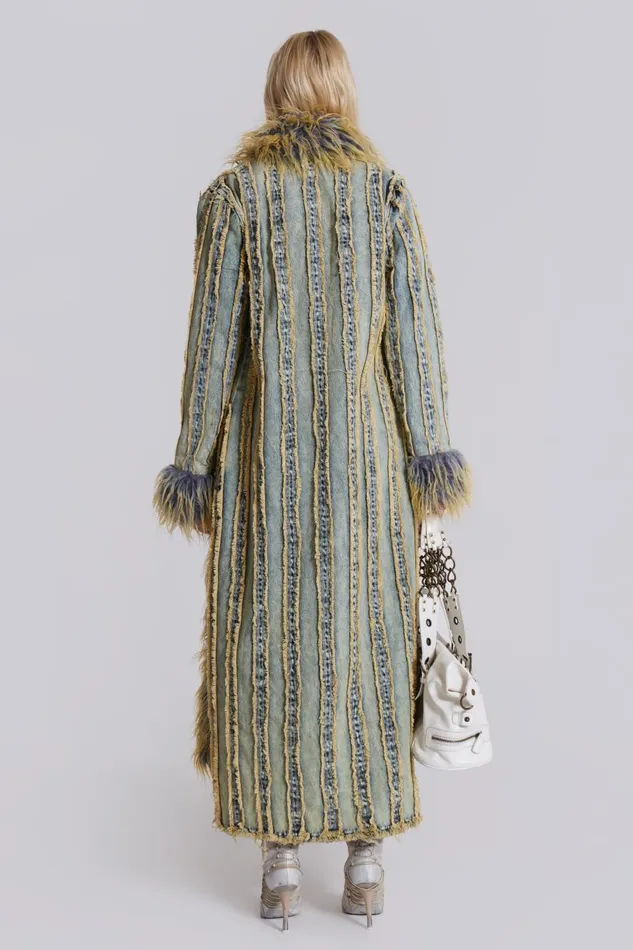 Jaded London Kiba Denim Coat Women Outerwear