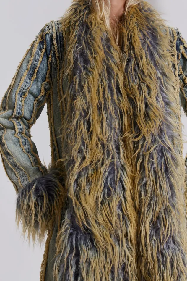 Jaded London Kiba Denim Coat Women Outerwear