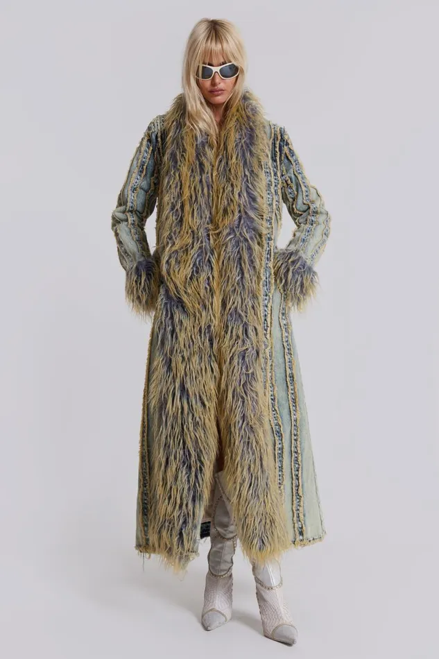 Jaded London Kiba Denim Coat Women Outerwear