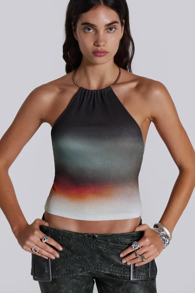 Jaded London Kira Halter Top Women Knitwear