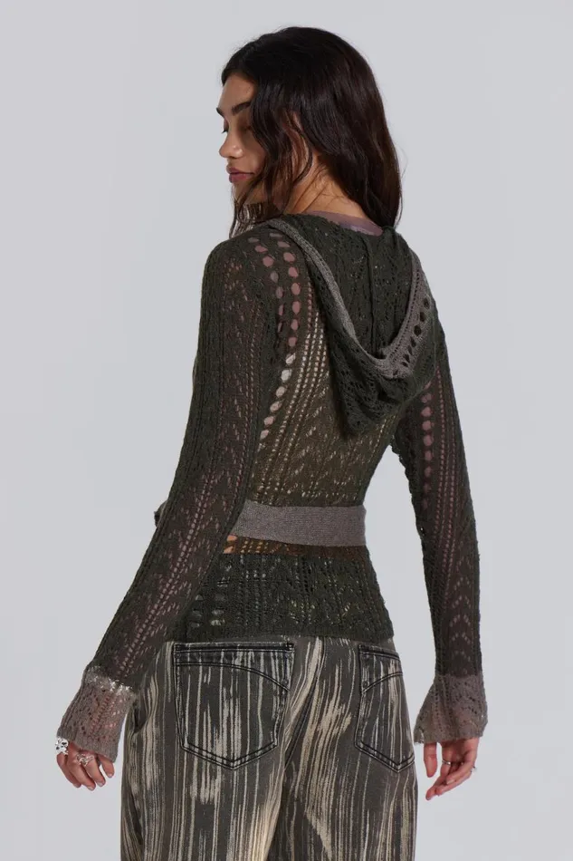 Jaded London Kyra Hooded Knit Cardigan Women Knitwear