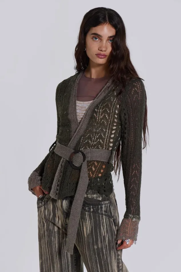 Jaded London Kyra Hooded Knit Cardigan Women Knitwear