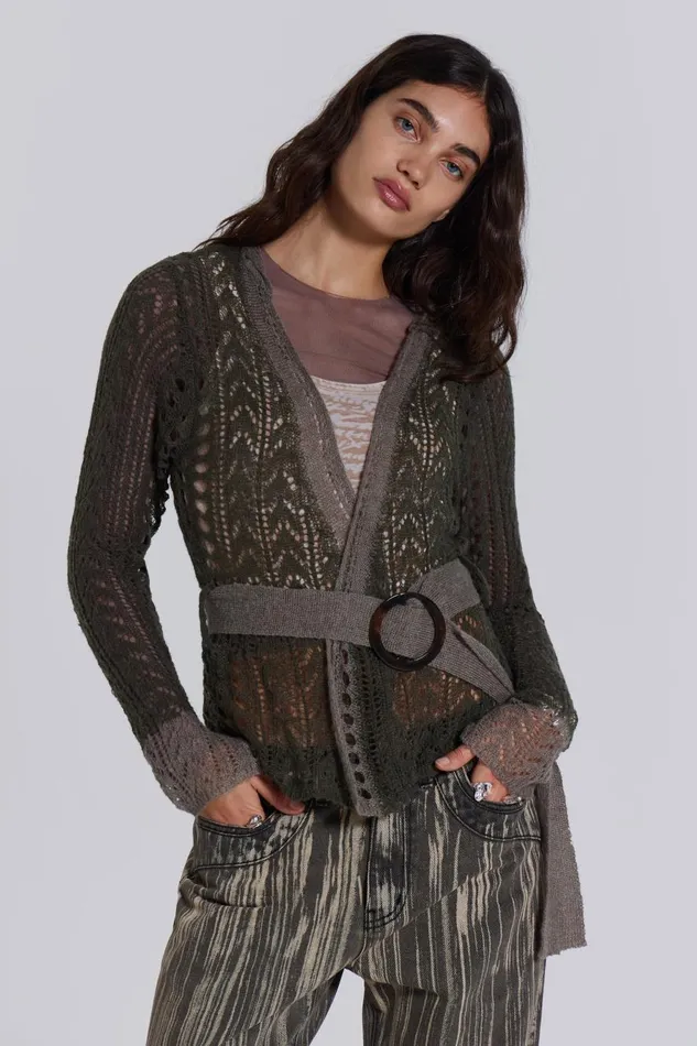 Jaded London Kyra Hooded Knit Cardigan Women Knitwear