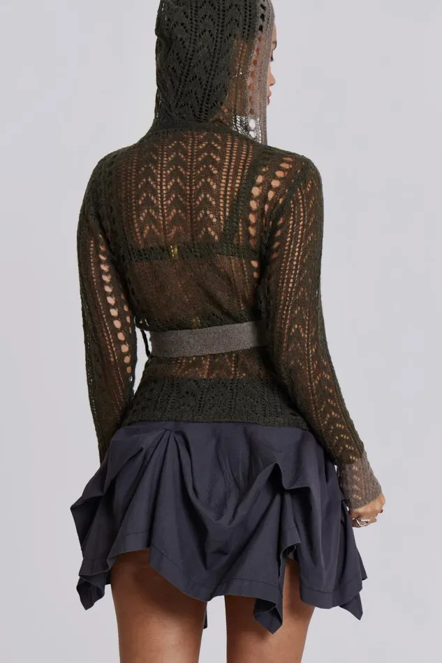 Jaded London Kyra Hooded Knit Cardigan Women Knitwear