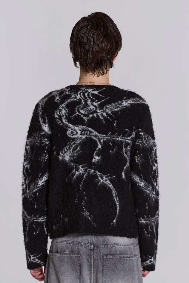 Jaded London Lazy Willy Brushed Knit Jumper Men Knitwear