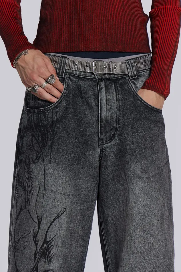 Jaded London Lazy Willy Denim Black Men Colossus Jeans