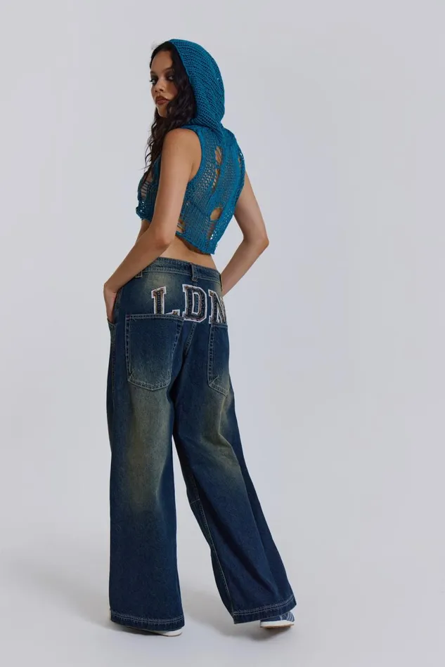 Jaded London LDN Applique Jeans Women Jeans