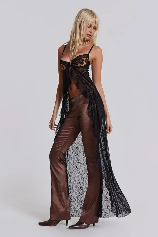 Jaded London Leopard Bralette Lace Top Women Crop Tops