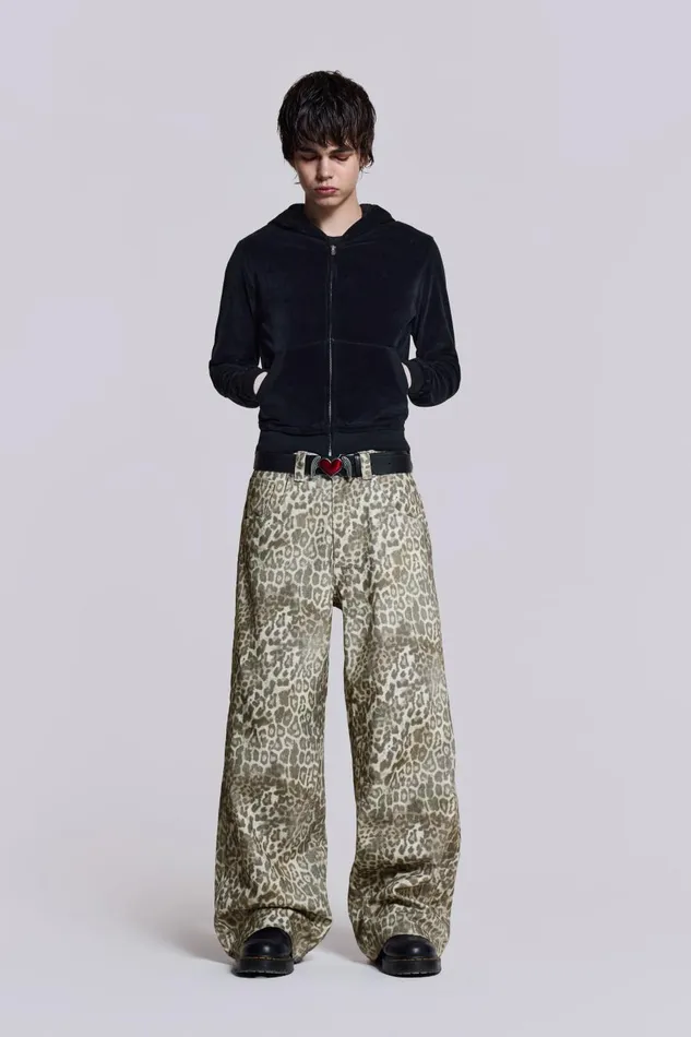 Jaded London Leopard Fade Colossus Jean Men Colossus Jeans