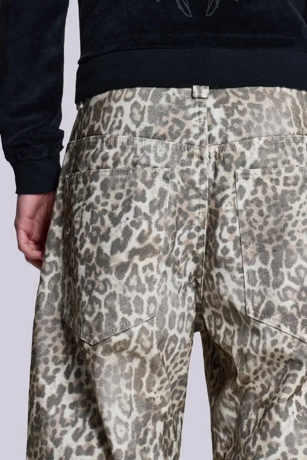 Jaded London Leopard Fade Colossus Jean Men Colossus Jeans