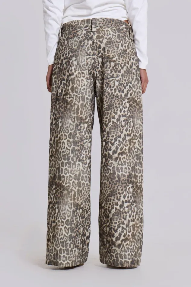 Jaded London Leopard Fade Colossus Jeans Women Jeans