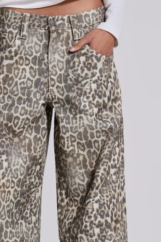 Jaded London Leopard Fade Colossus Jeans Women Jeans