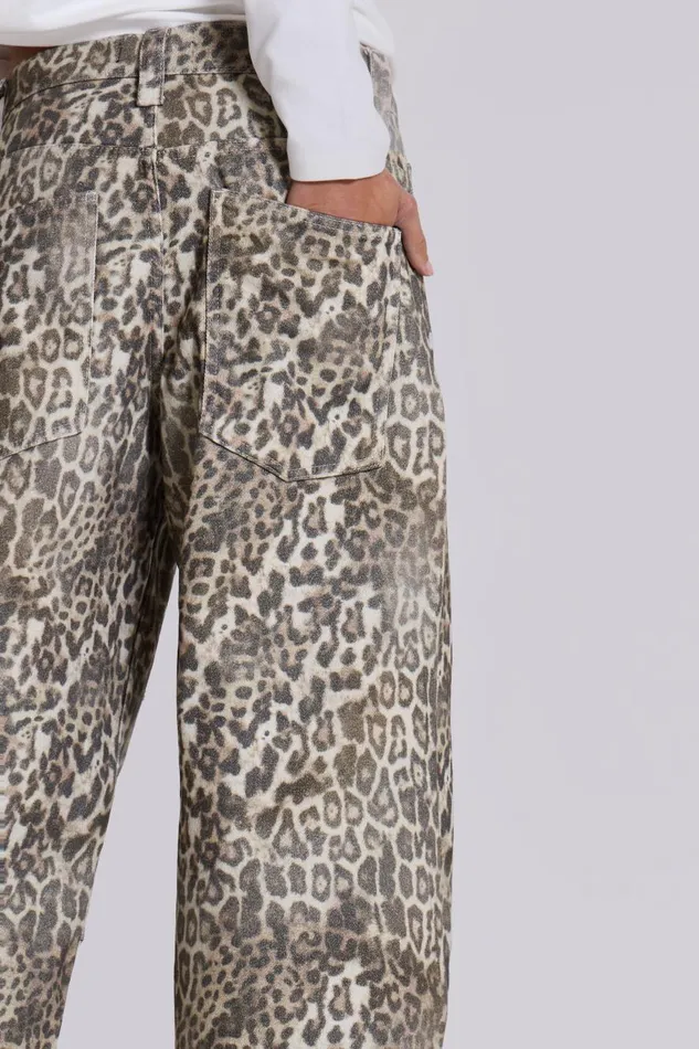 Jaded London Leopard Fade Colossus Jeans Women Jeans