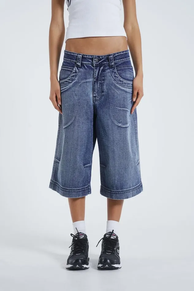 Jaded London Light Blue Colossus Jorts Women Jeans