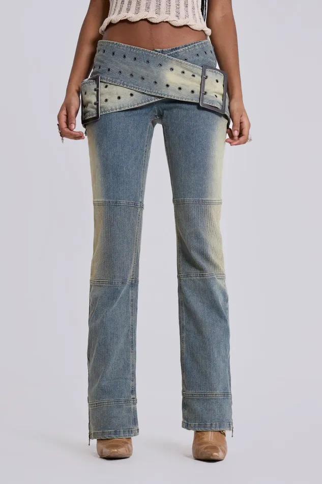Jaded London Light Blue Denim Assassin Slim Leg Jeans Women Jeans
