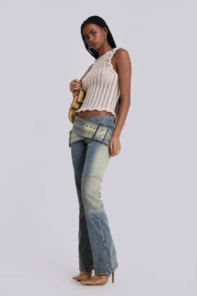 Jaded London Light Blue Denim Assassin Slim Leg Jeans Women Jeans