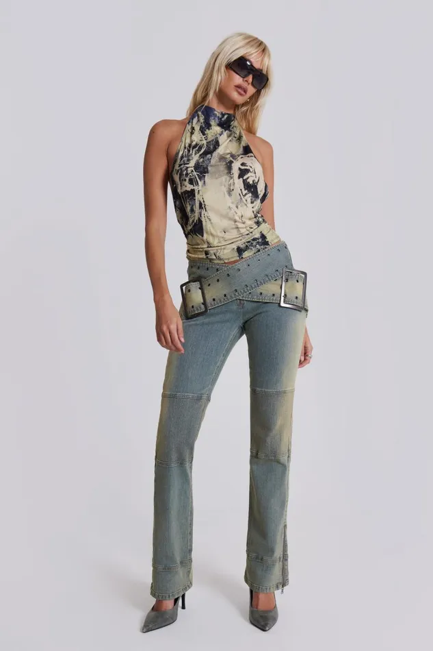 Jaded London Light Blue Denim Assassin Slim Leg Jeans Women Jeans