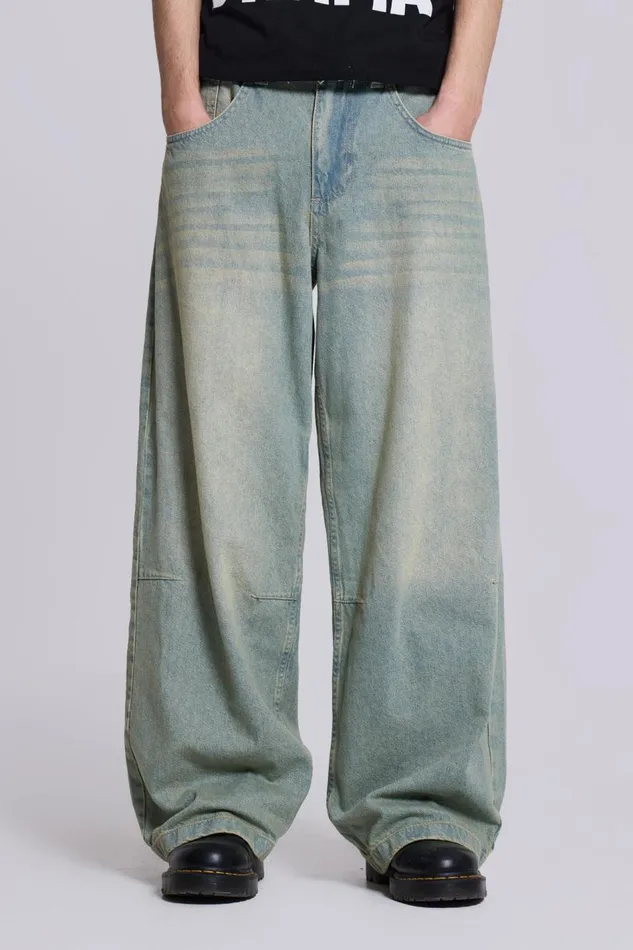 Jaded London Light Wash Colossus Jeans Men Baggy Jeans