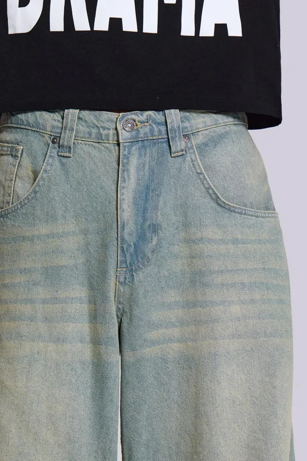 Jaded London Light Wash Colossus Jeans Men Baggy Jeans