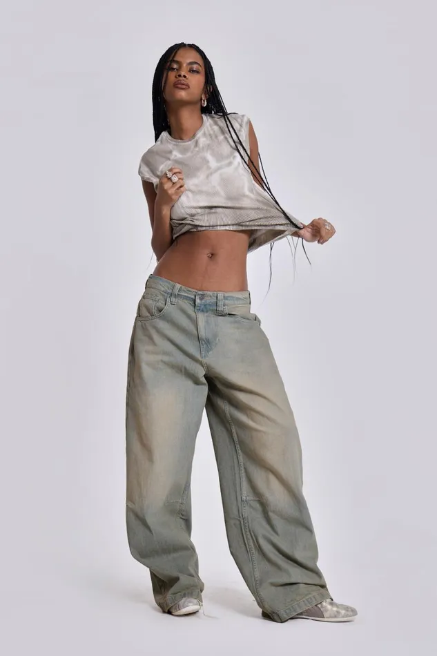 Jaded London Light Wash Colossus Jeans Women Jeans