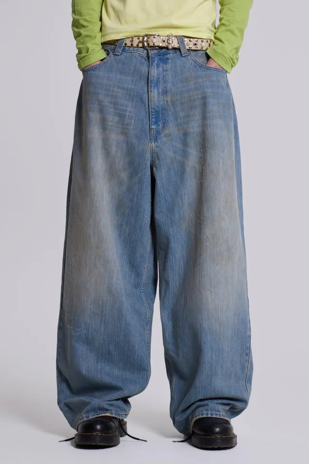Jaded London Light Wash Slub XL Colossus Jeans Men Colossus Jeans