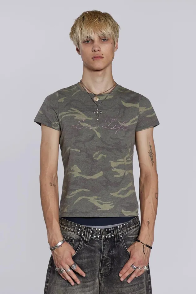 Jaded London Low Life Camo Tshirt Men TShirts and Vests