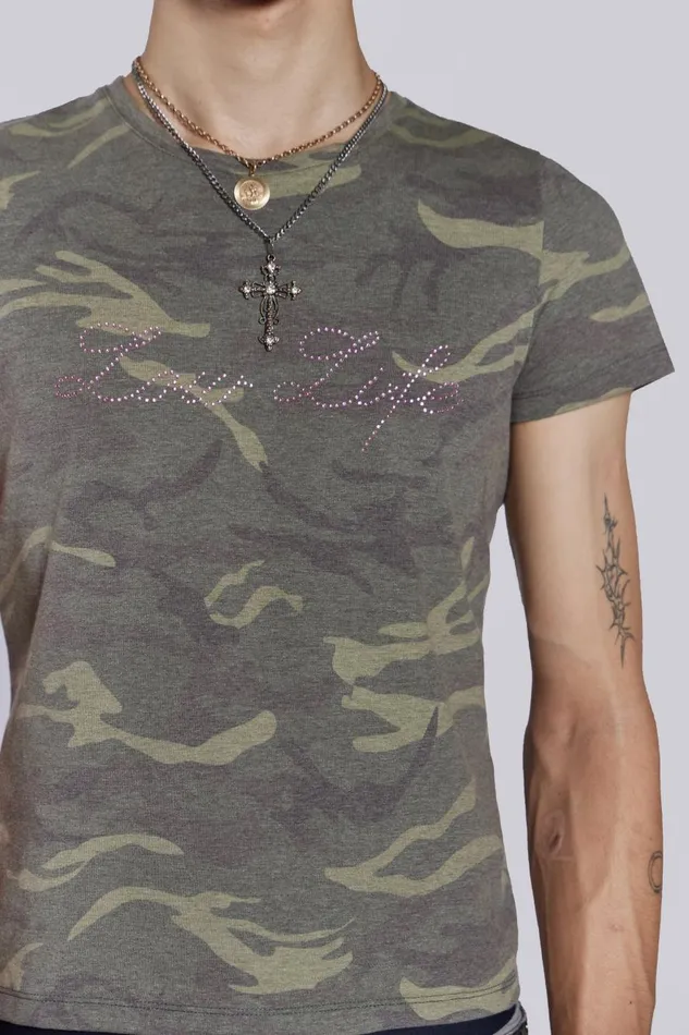 Jaded London Low Life Camo Tshirt Men TShirts and Vests