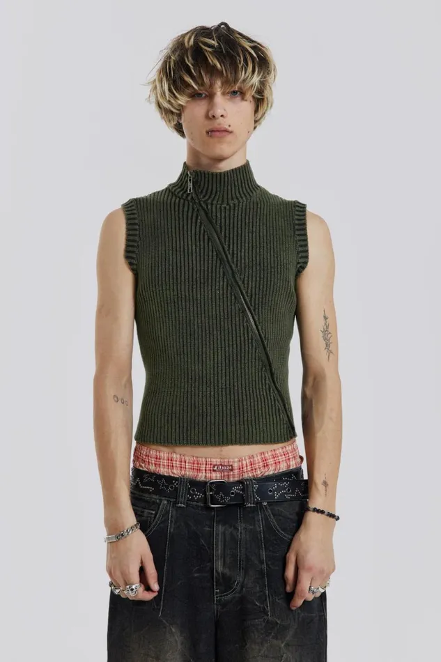 Jaded London Lure Asymmetric Knit Men TShirts and Vests