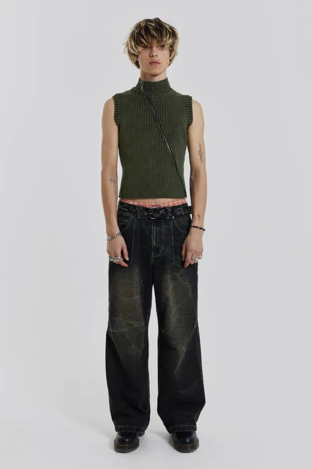 Jaded London Lure Asymmetric Knit Men TShirts and Vests