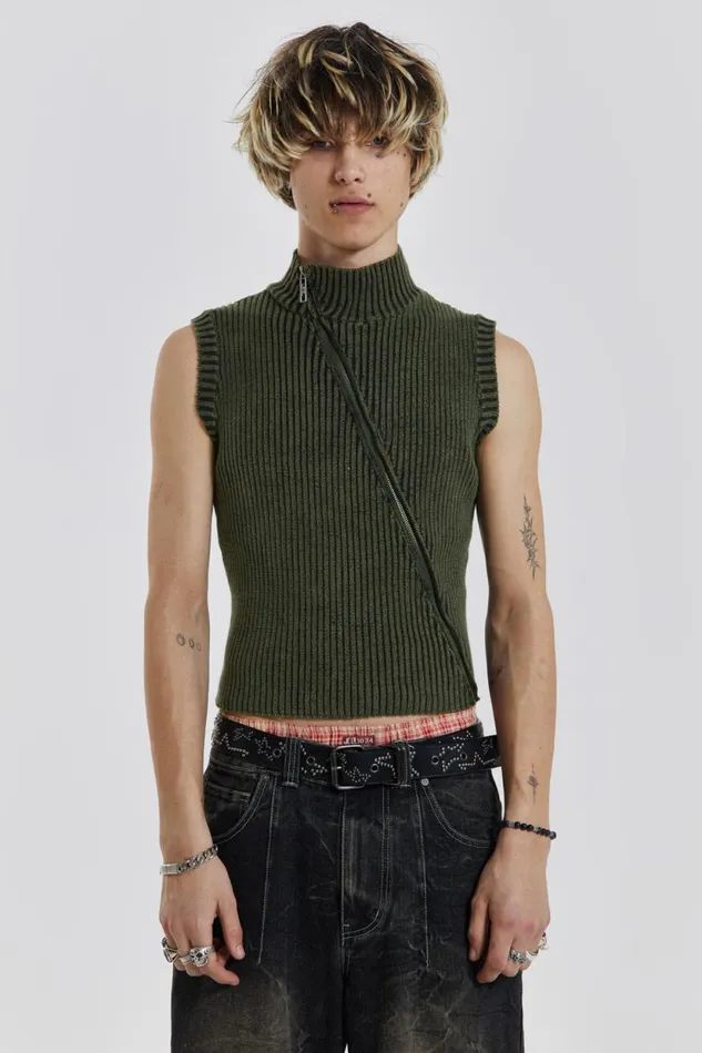Jaded London Lure Asymmetric Knit Men TShirts and Vests