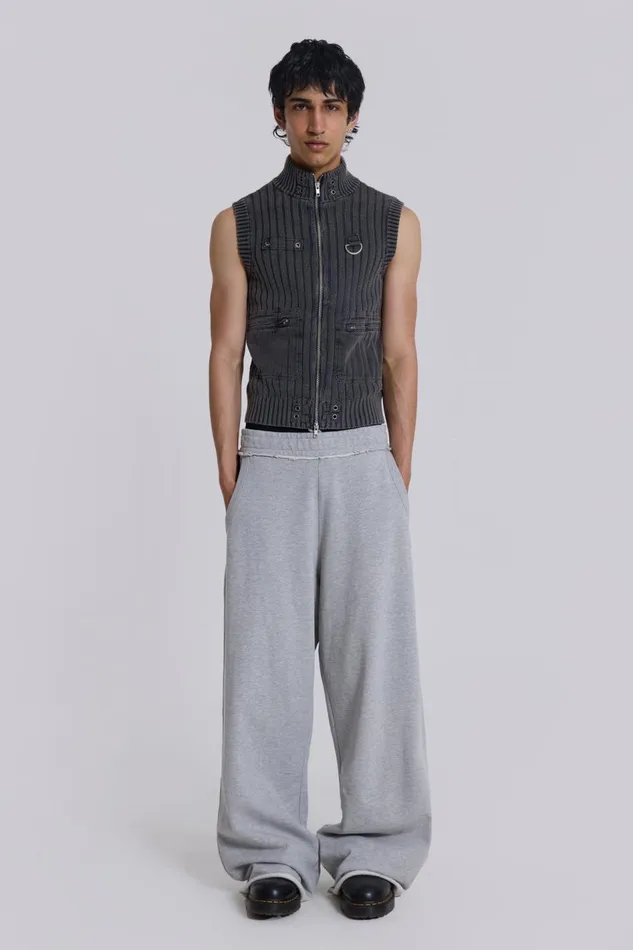 Jaded London Machina Knit Vest Men Knitwear