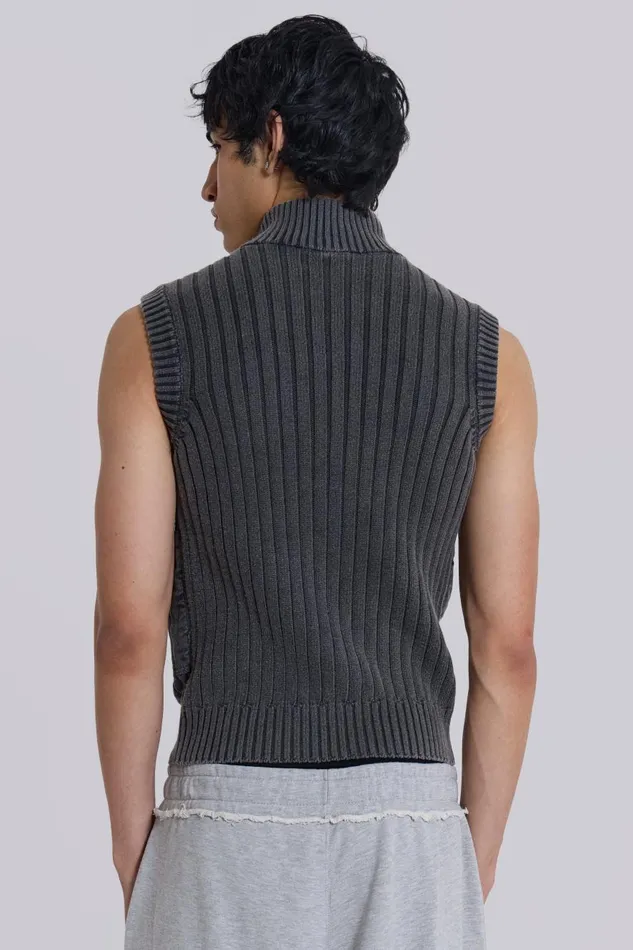 Jaded London Machina Knit Vest Men Knitwear