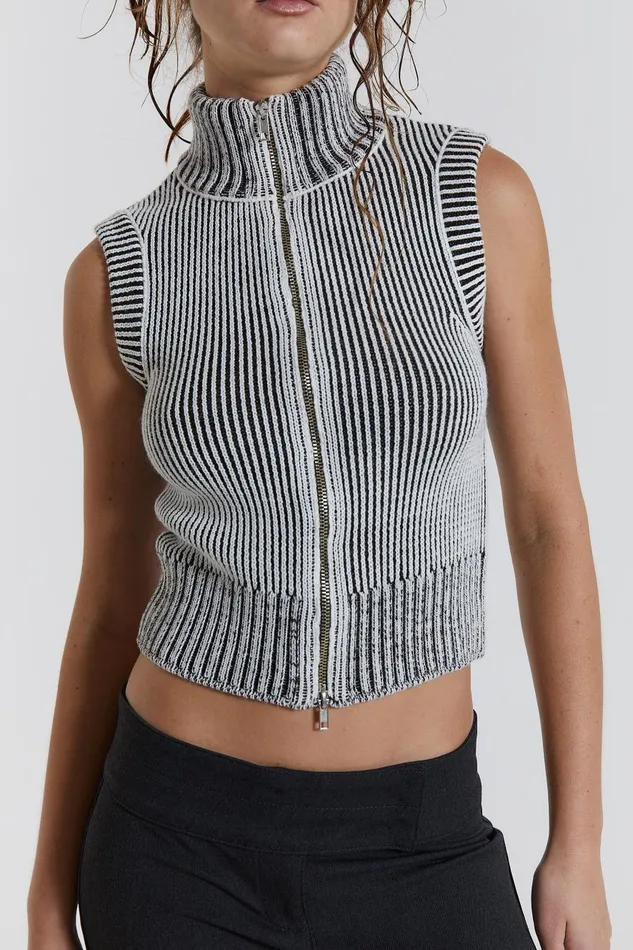 Jaded London Maddox Sleeveless Knitted Top Women Knitwear
