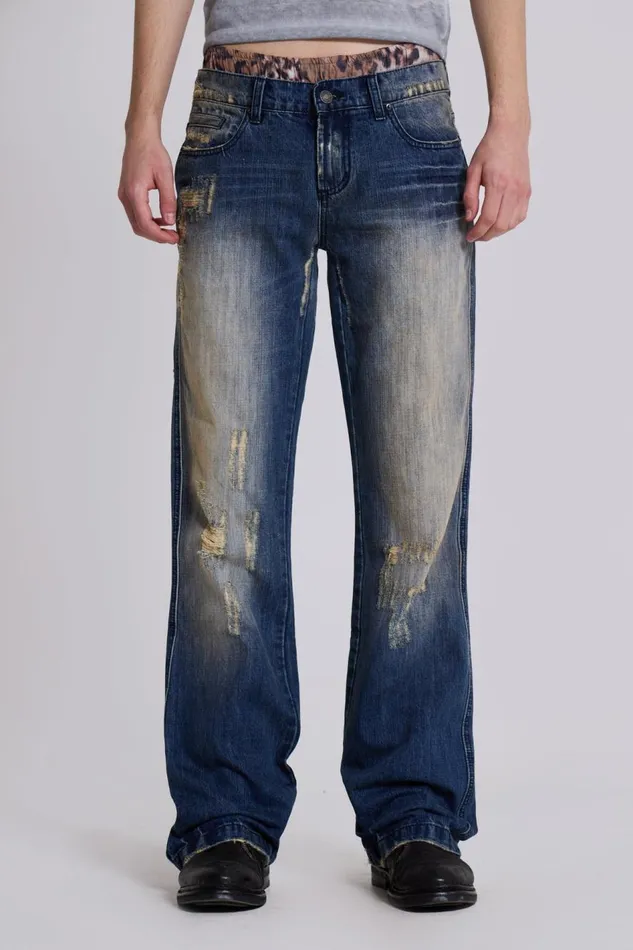 Jaded London Metal Bootcut Jeans Men Bootcut Jeans