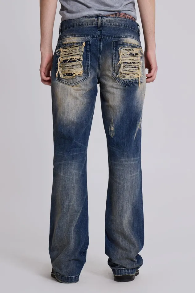 Jaded London Metal Bootcut Jeans Men Bootcut Jeans