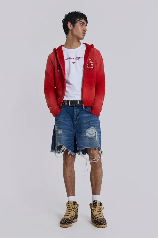 Jaded London Mid Blue Revenge Jorts Women Jeans