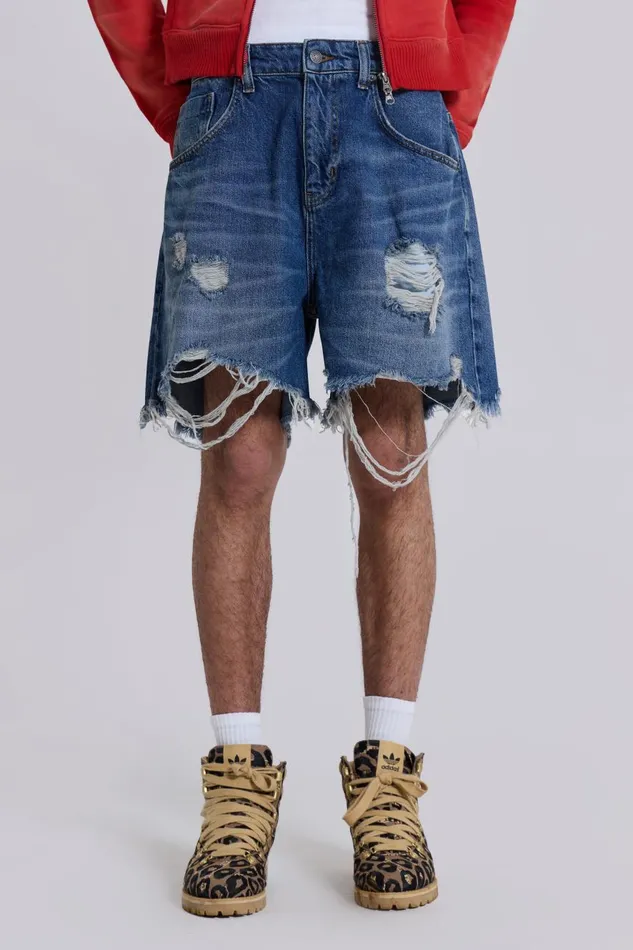 Jaded London Mid Blue Revenge Jorts Women Jeans