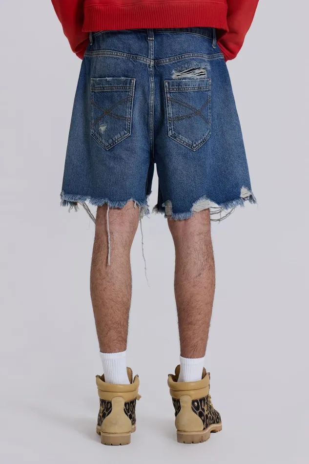 Jaded London Mid Blue Revenge Jorts Women Jeans