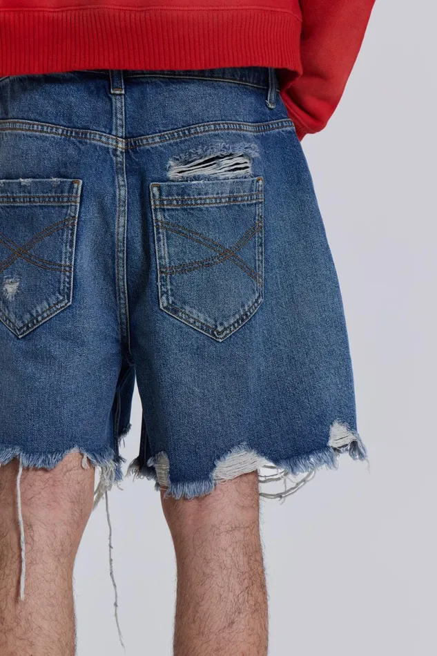Jaded London Mid Blue Revenge Jorts Women Jeans