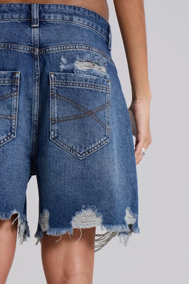 Jaded London Mid Blue Revenge Jorts Women Jeans