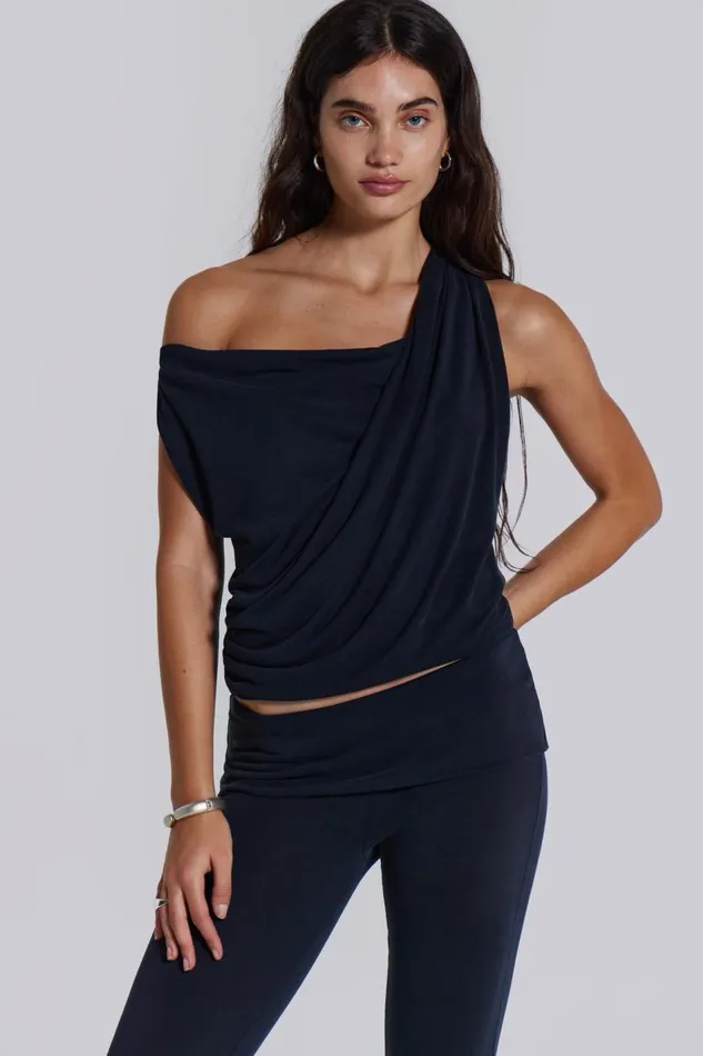 Jaded London Mira Soft Touch Drape Top Women CoOrds