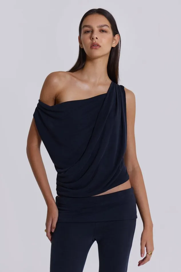 Jaded London Mira Soft Touch Drape Top Women CoOrds