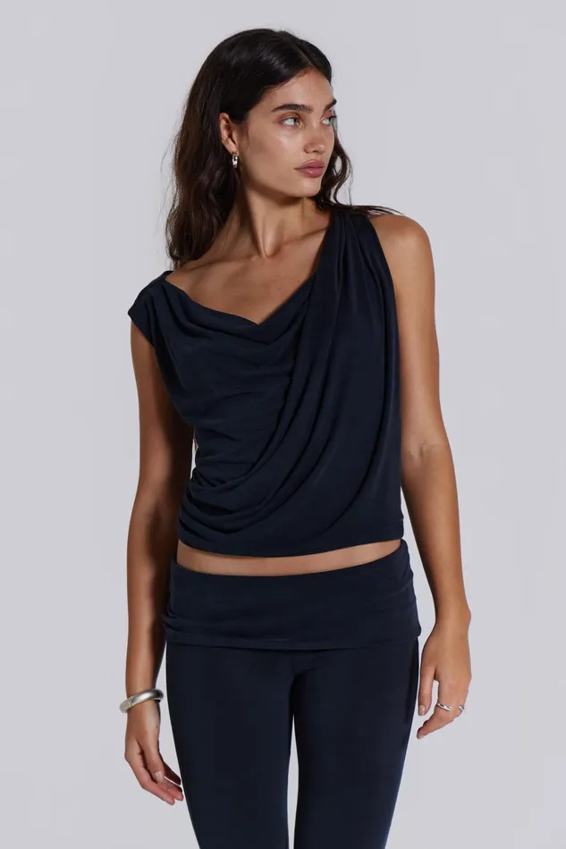 Jaded London Mira Soft Touch Drape Top Women CoOrds